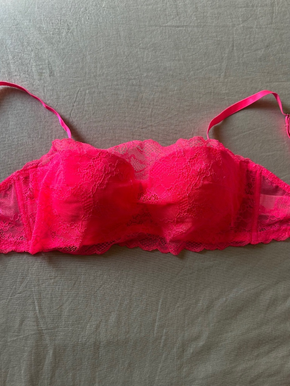 Hot Pink Lace Bra